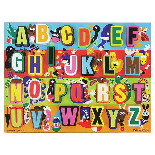 Melissa & Doug Jumbo ABC Wooden Chunky Puzzle (26 pcs)