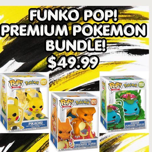Funko POP! Pokemon Bundle! Charizard #1213, Venusaur #1158 , & Pikachu #1172