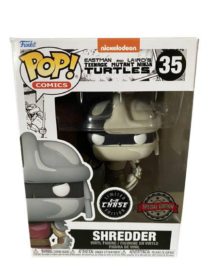 Funko POP! Comics CHASE Teenage Mutant Ninja Turtles Shredder {Black and White} #35 Special Edition
