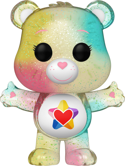 Funko POP! Animation Care Bears 40th CHASE True Heart Bear #1206 [Translucent Glitter]