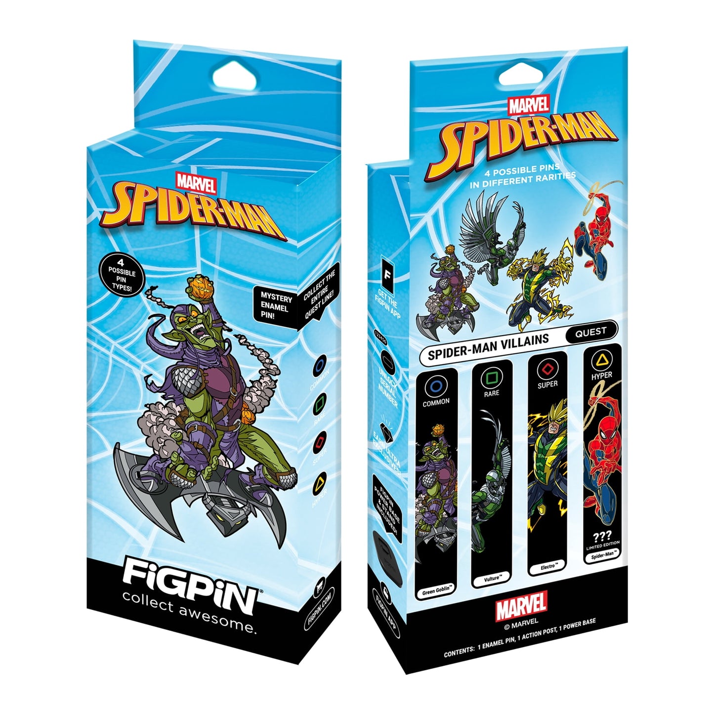FiGPiN Quest: Spider-Man Villains Quest Mystery Enamel Pin Sealed In Box