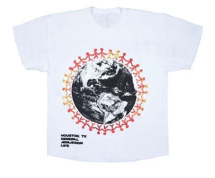 Travis Scott Astroworld Around The World White Tee