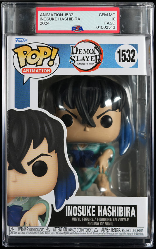 Funko POP! Animation 1532 Inosuke Hashibira PSA GEM MINT 10