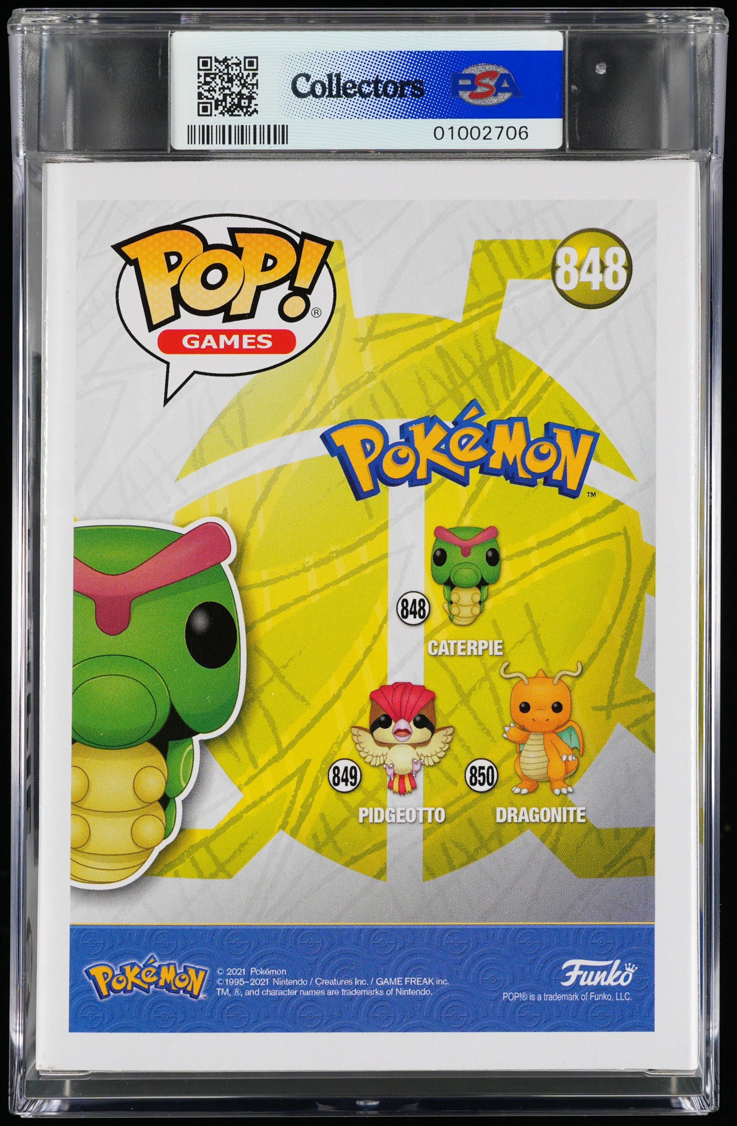 Funko POP! Pokemon 848 Caterpie PSA GEM MINT 10