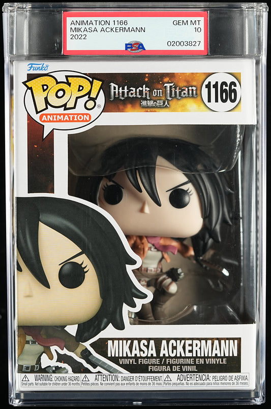 Funko POP! Animation 1166 Mikasa Ackermann PSA GEM MINT 10