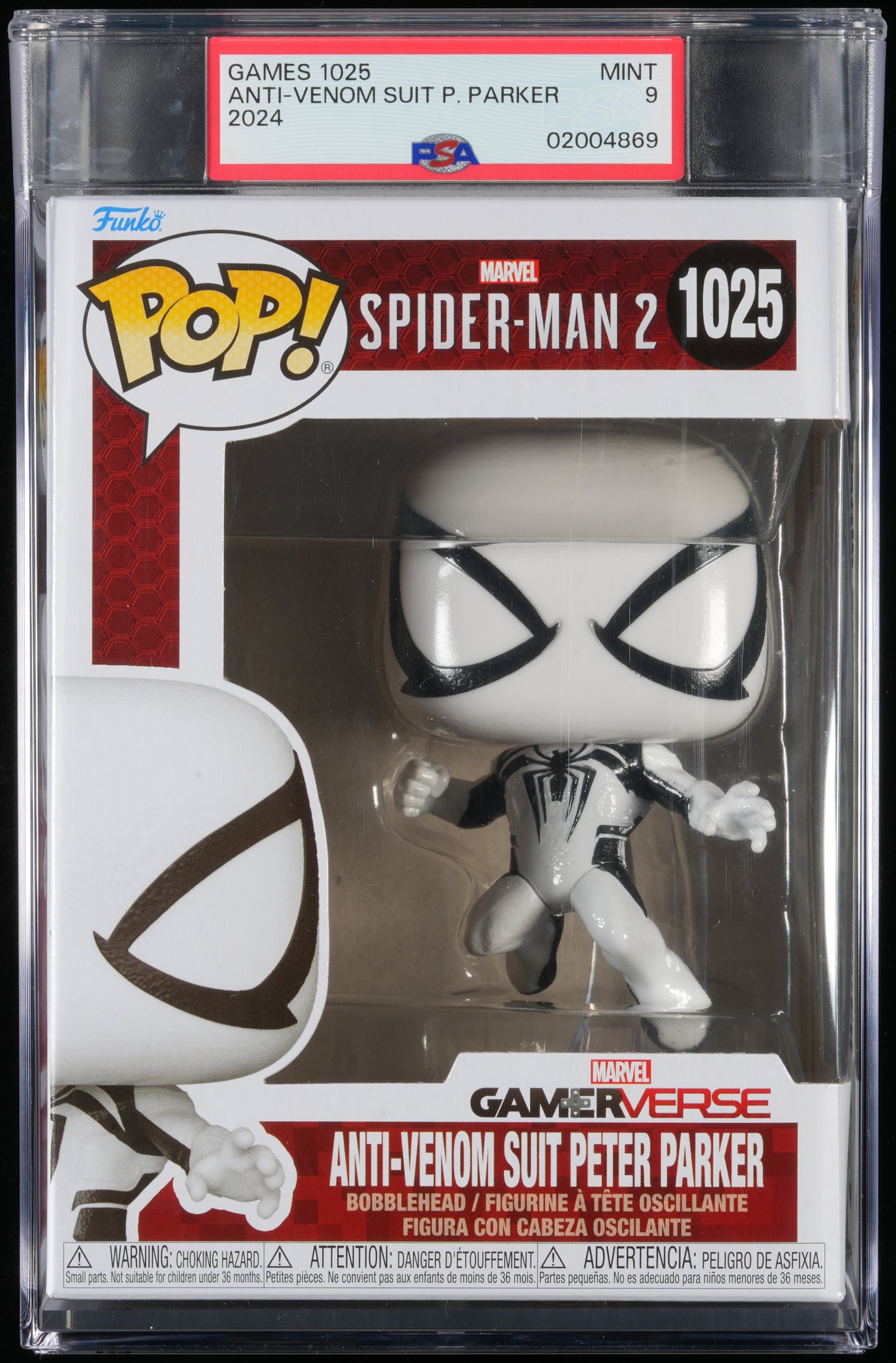Funko POP! Marvel 1025 Anti-Venom Suit P. Parker PSA MINT 9