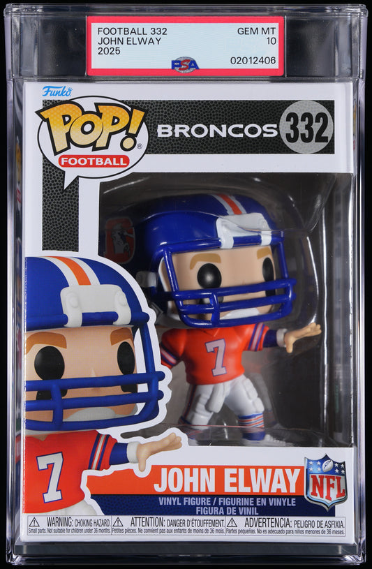 Funko POP! Football 332 John Elway PSA GEM MINT 10