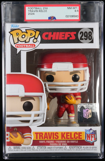Funko POP! Football 298 Travis Kelce PSA NEAR MINT + 8.5