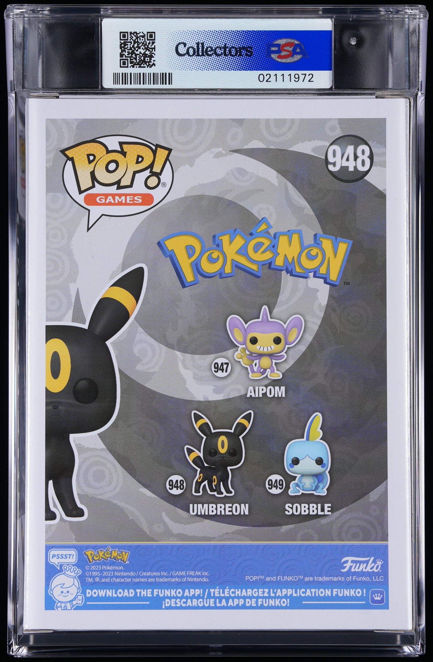 Funko POP! Pokemon 948 Umbreon PSA MINT 9