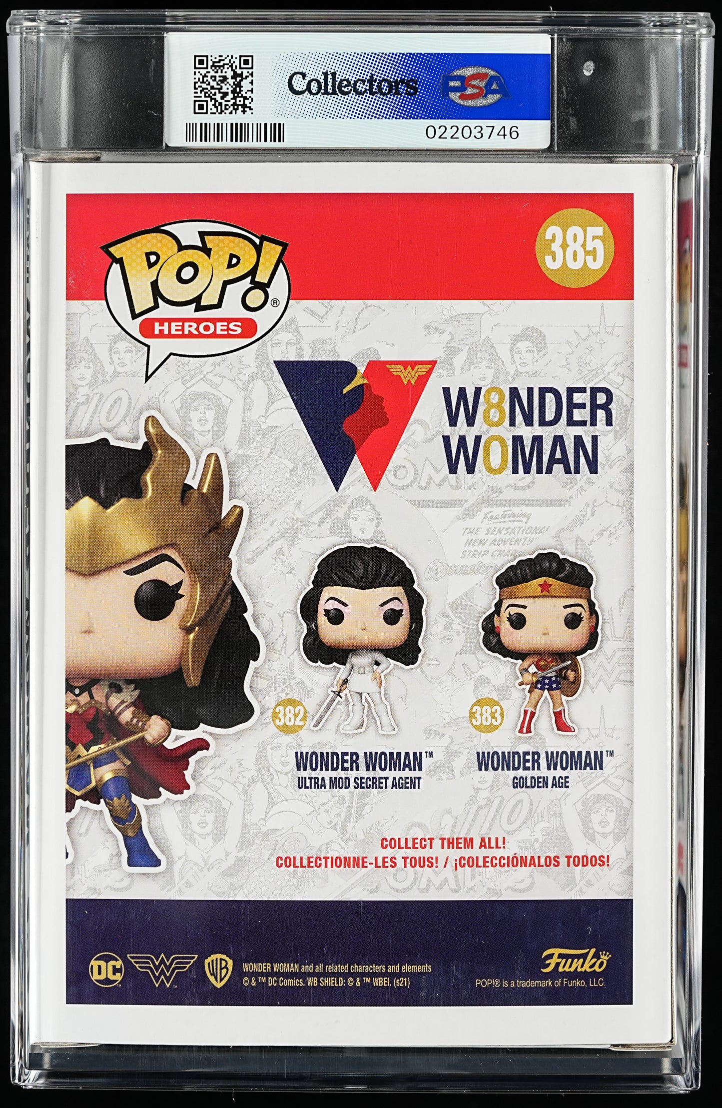 Funko POP! Heroes 385 Death Mtl Wonder Woman PSA MINT 9