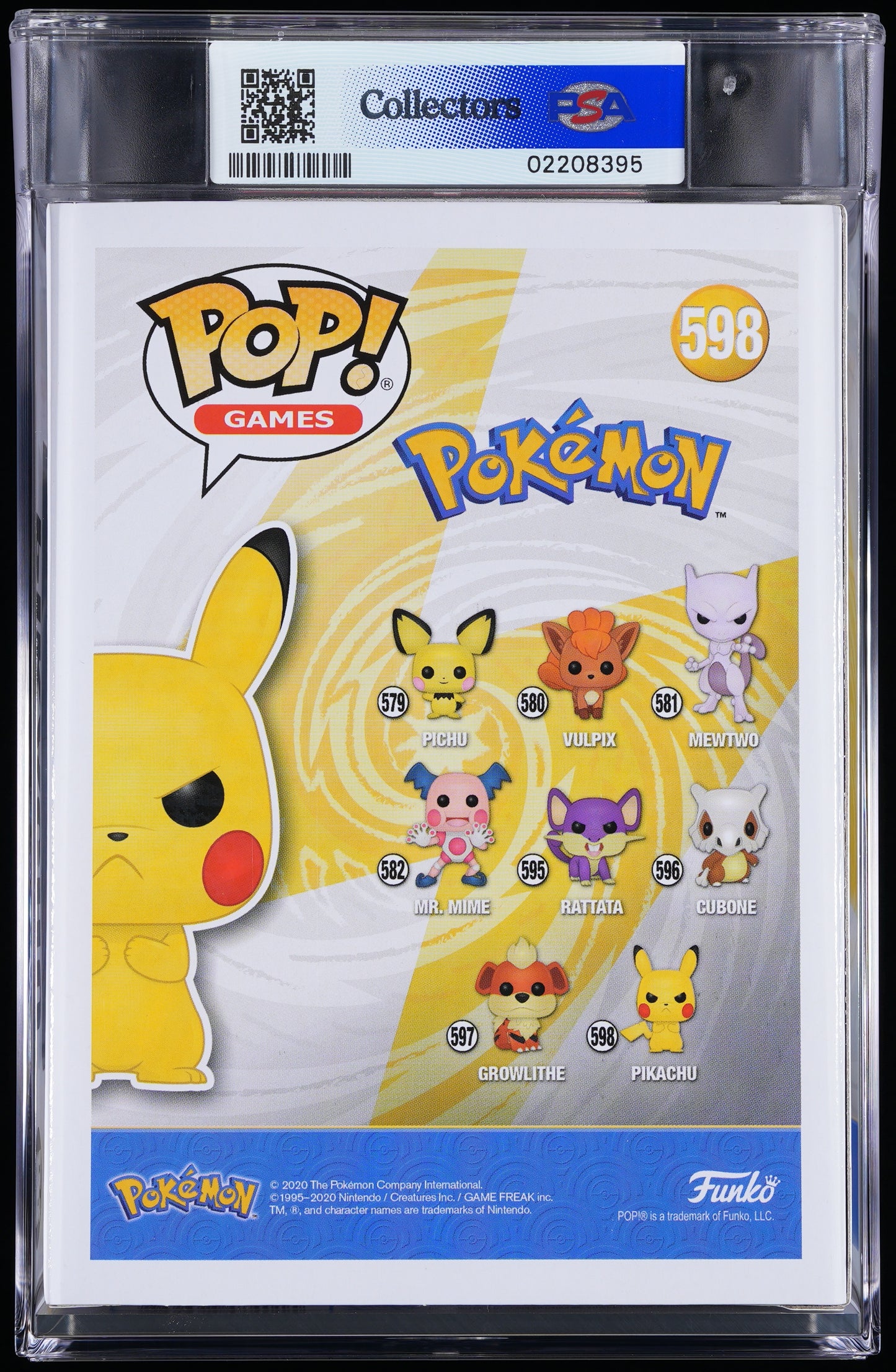 Funko POP! Pokemon 598 Pikachu PSA MINT 9