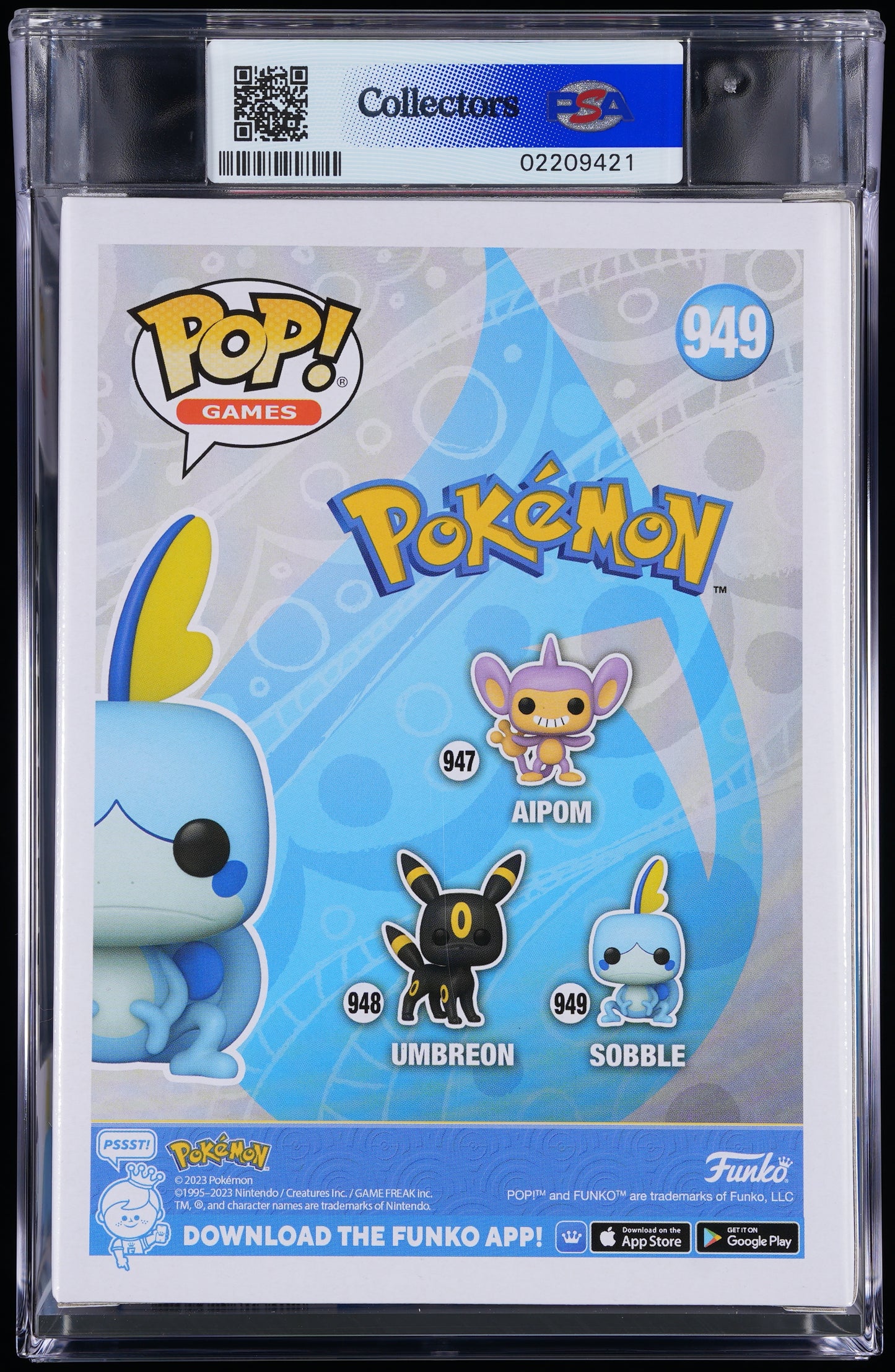 Funko POP! Pokemon 949 Sobble PSA GEM MINT 10