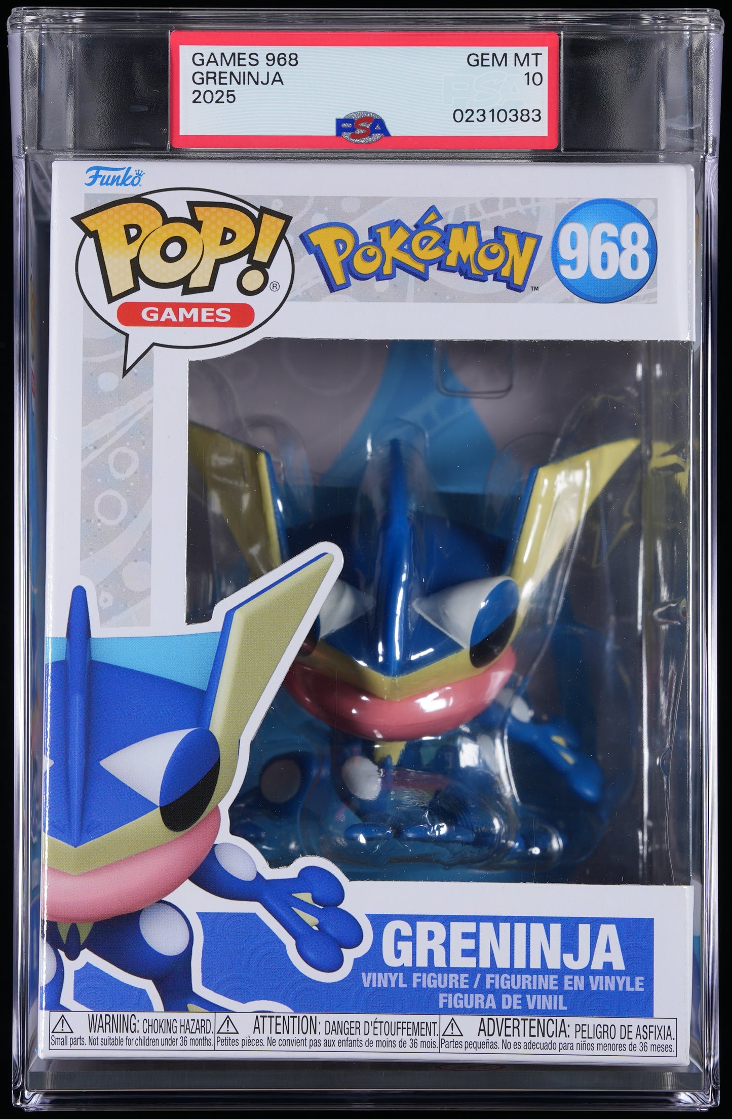 Funko POP! Pokemon 968 Greninja PSA GEM MINT 10