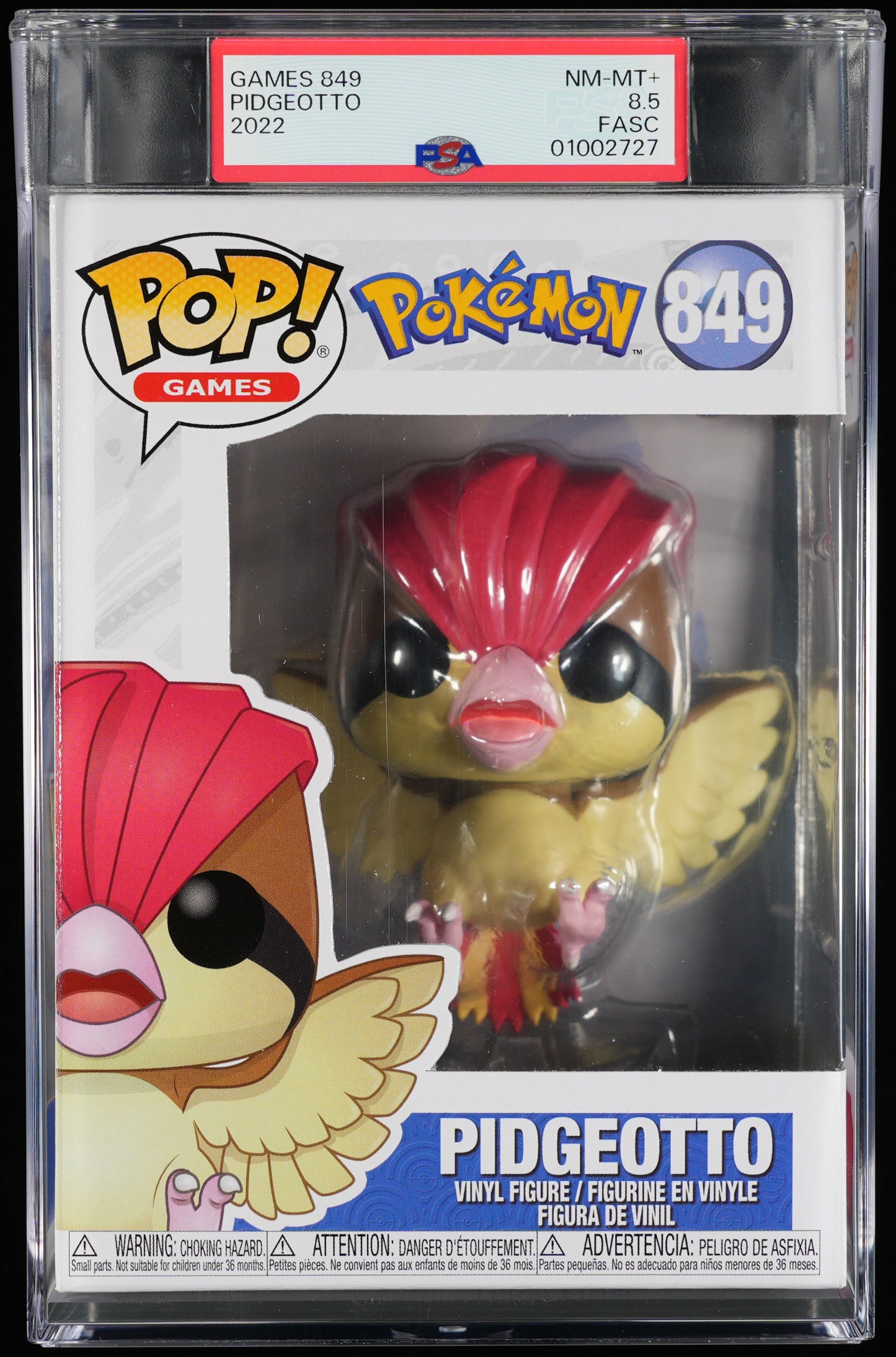 Funko POP! Pokemon 849 Pidgeotto PSA NEAR MINT + 8.5