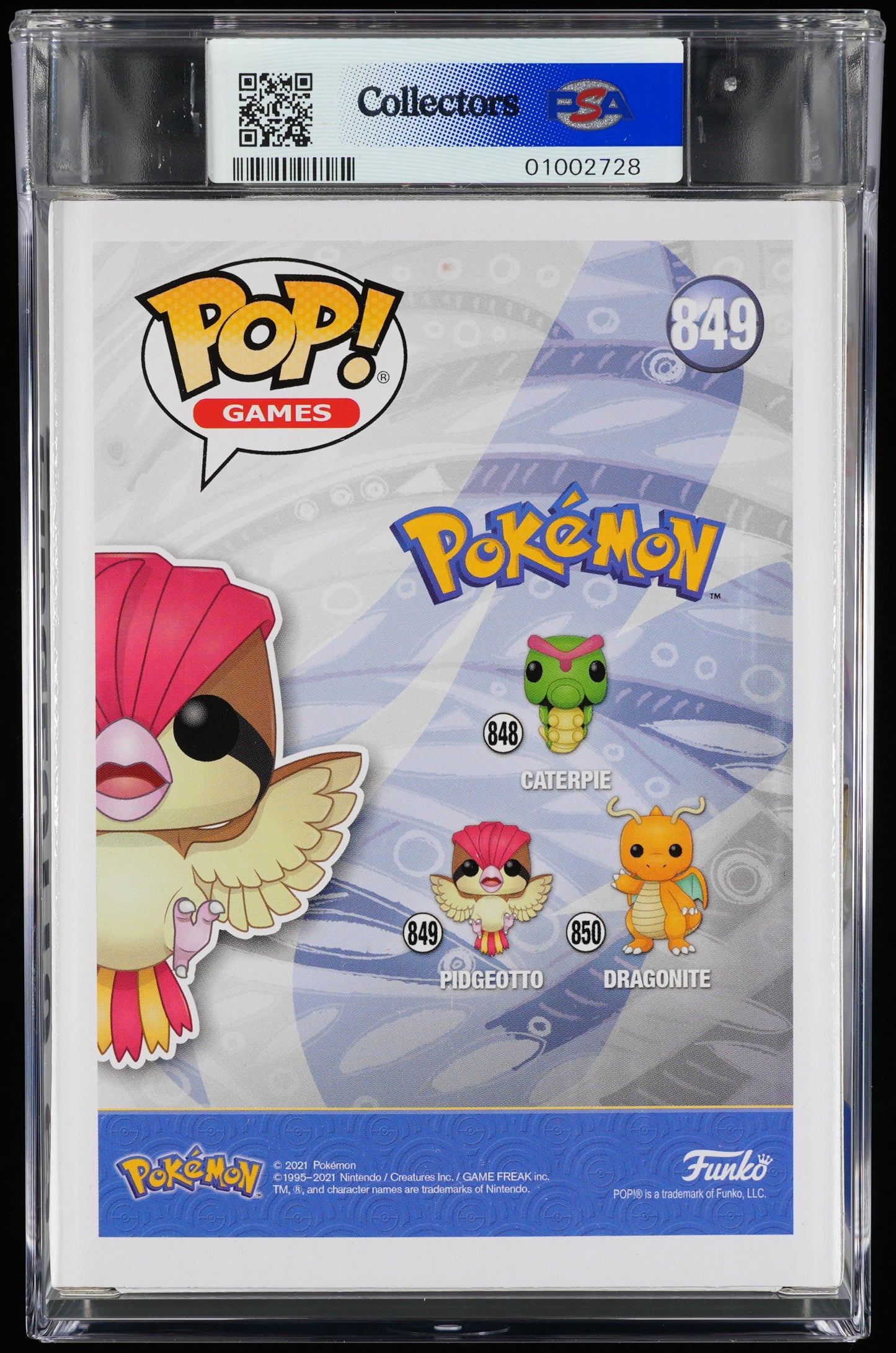 Funko POP! Pokemon 849 Pidgeotto PSA GEM MINT 10