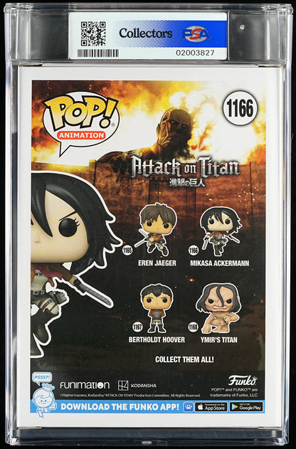 Funko POP! Animation 1166 Mikasa Ackermann PSA GEM MINT 10