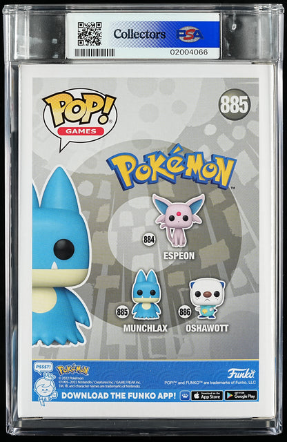 Funko POP! Pokemon 885 Munchlax PSA NEAR MINT + 8.5