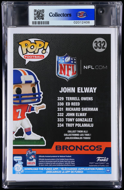 Funko POP! Football 332 John Elway PSA GEM MINT 10