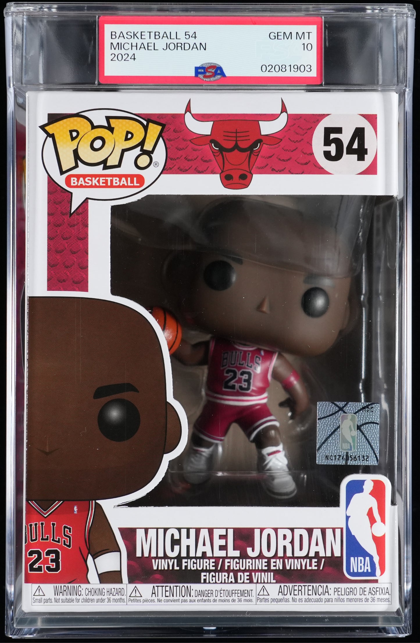 Funko POP! Basketball 54 Michael Jordan PSA GEM MINT 10