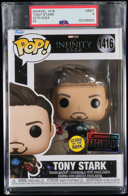 Funko POP! Marvel 1416 Tony Stark PSA MINT 9