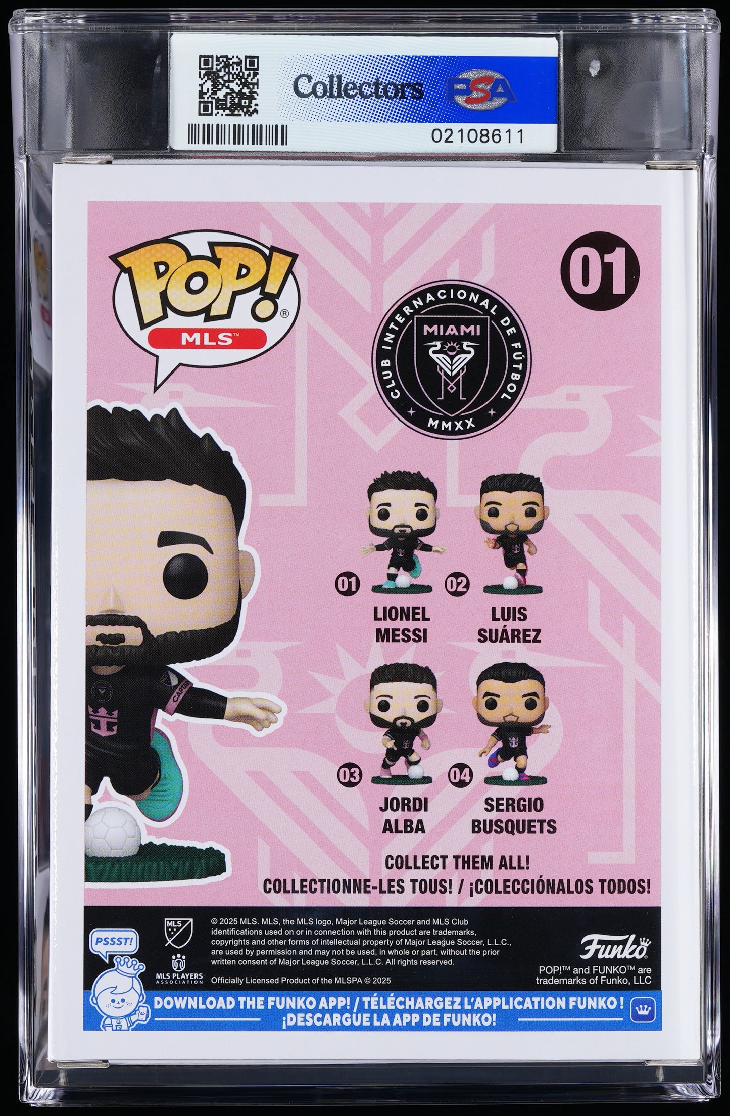 Funko POP! MLS 01 Lionel Messi PSA GEM MINT 10