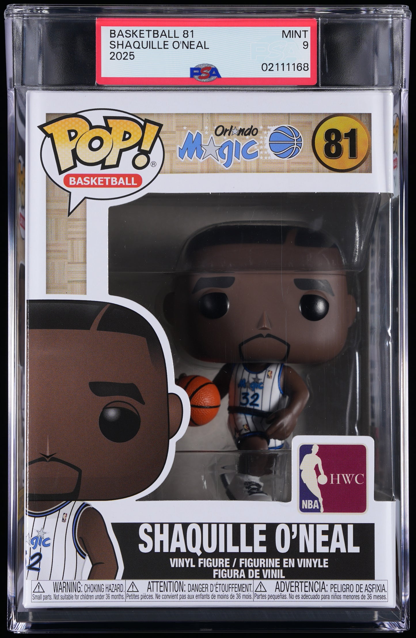 Funko POP! Basketball 81 Shaquille O'Neal PSA MINT 9