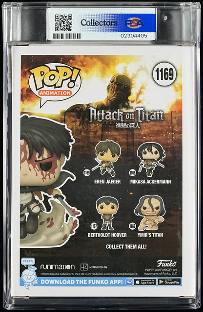 Funko POP! Animation 1169 Battle Levi PSA NEAR MINT + 8.5
