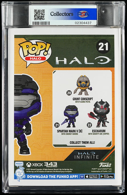 Funko POP! Halo 21 Spartan Mark V (B) w/ E.S. PSA MINT 9