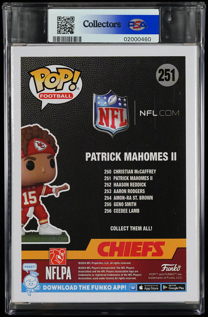 Funko POP! Football 251 Patrick Mahomes II PSA NEAR MINT + 8.5