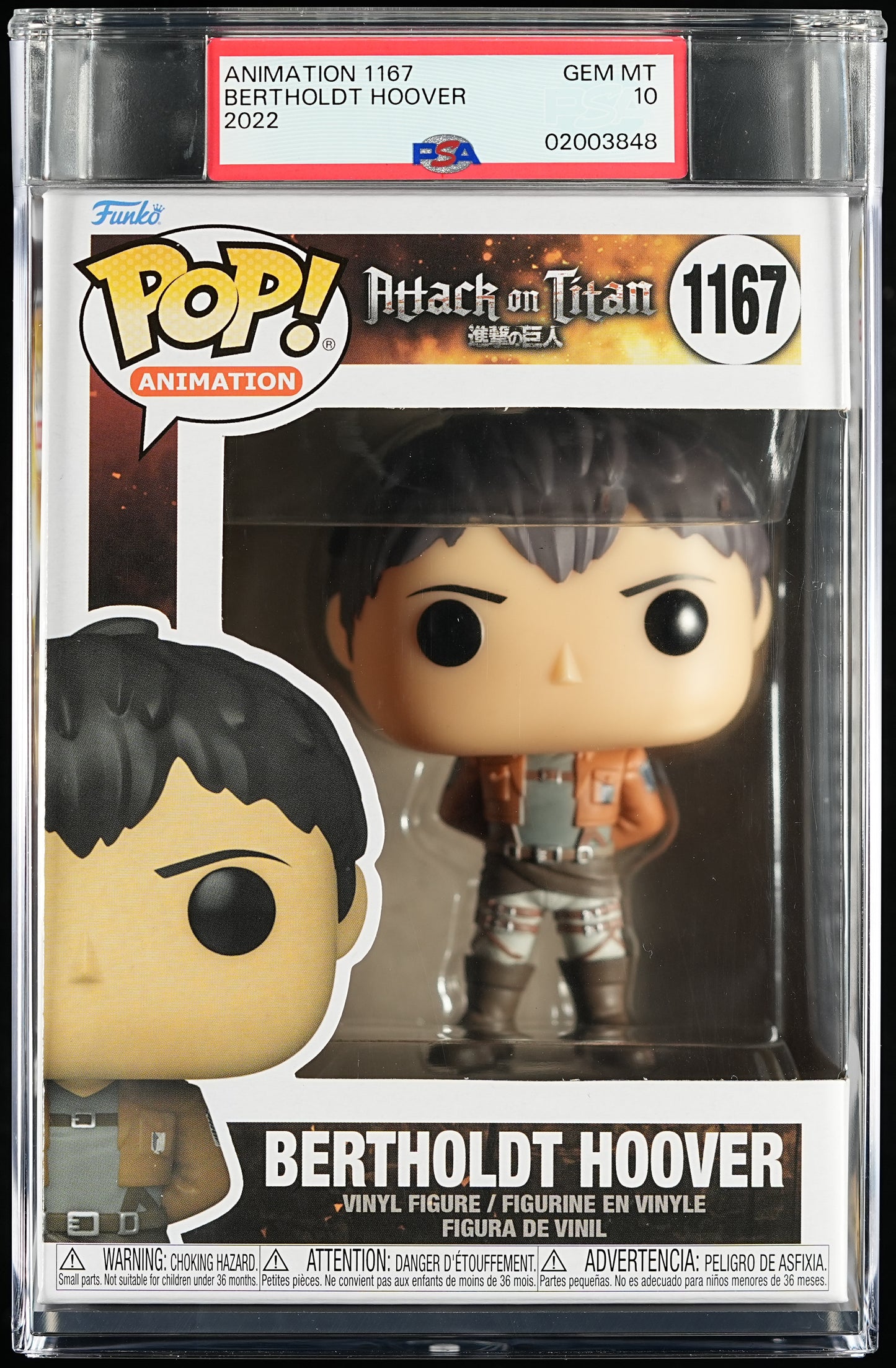 Funko POP! Animation 1167 Bertholdt Hoover PSA GEM MINT 10