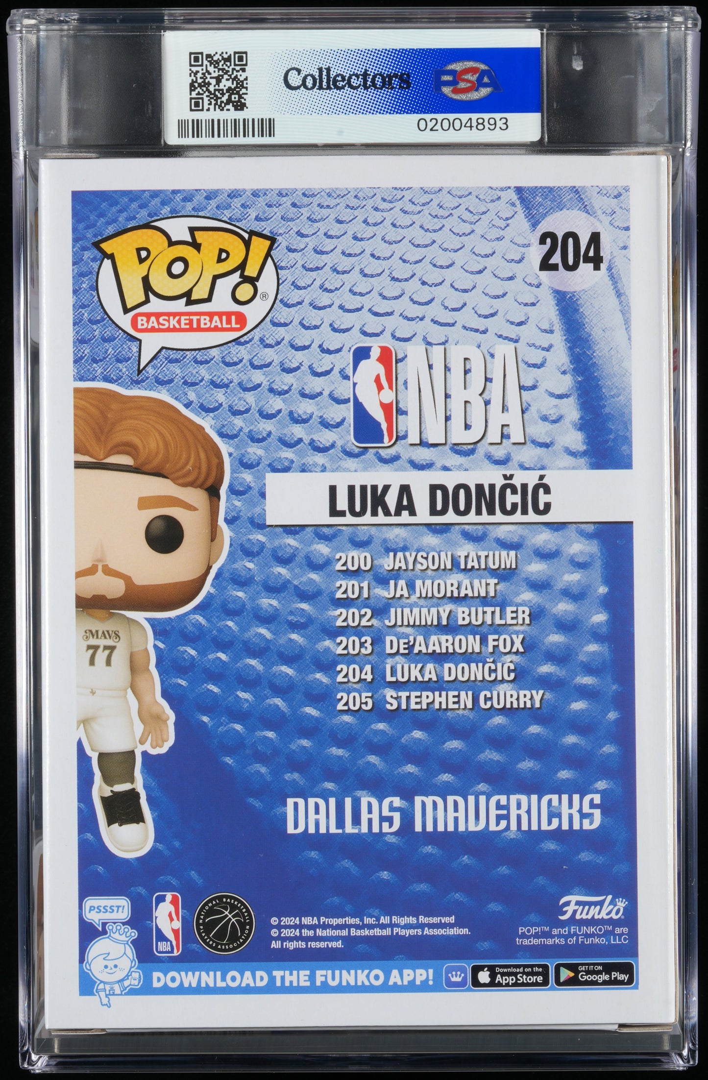 Funko POP! Basketball 204 Luka Doncic PSA GEM MINT 10