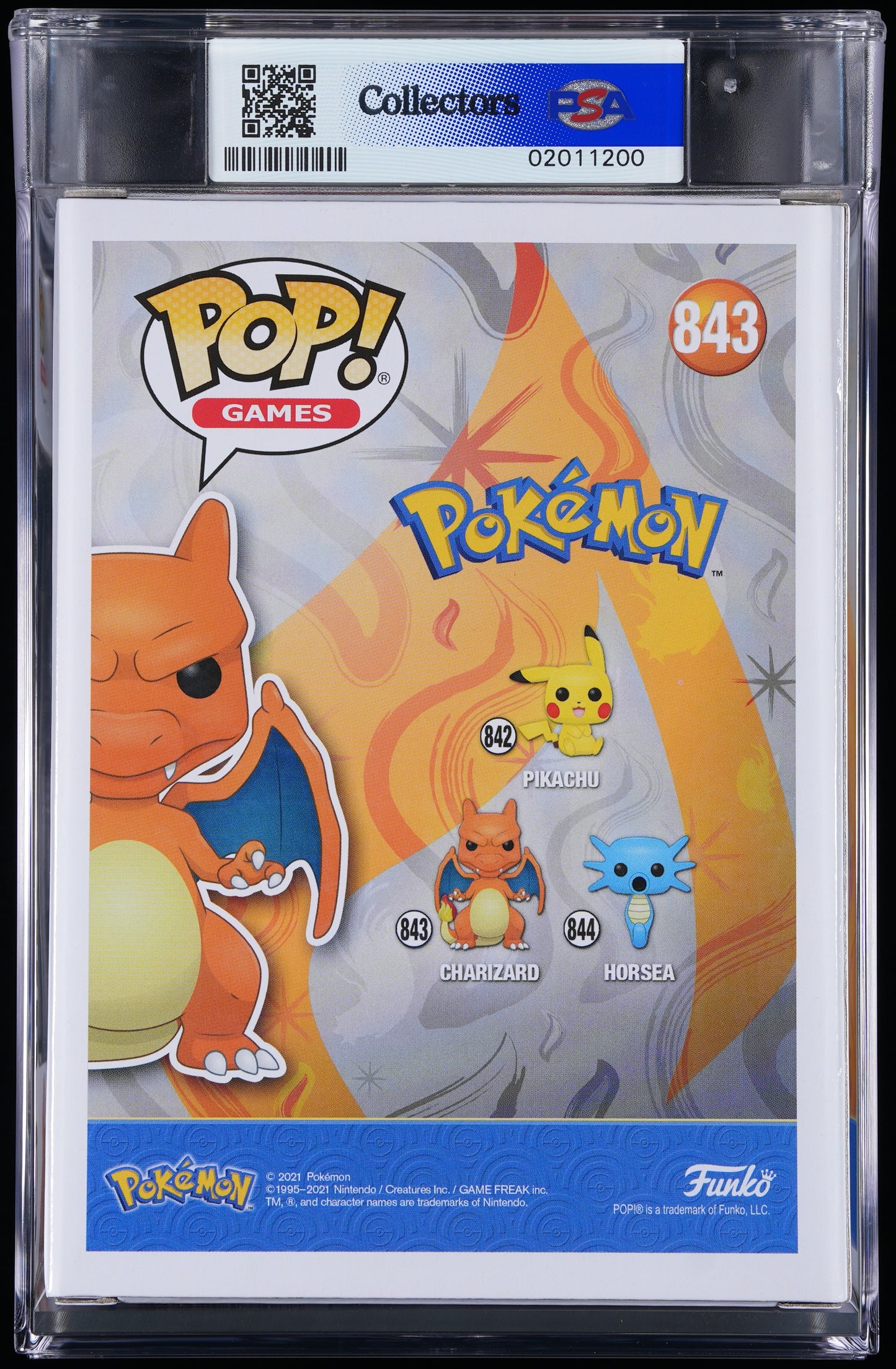 Funko POP! Pokemon 843 Charizard PSA NEAR MINT + 8.5