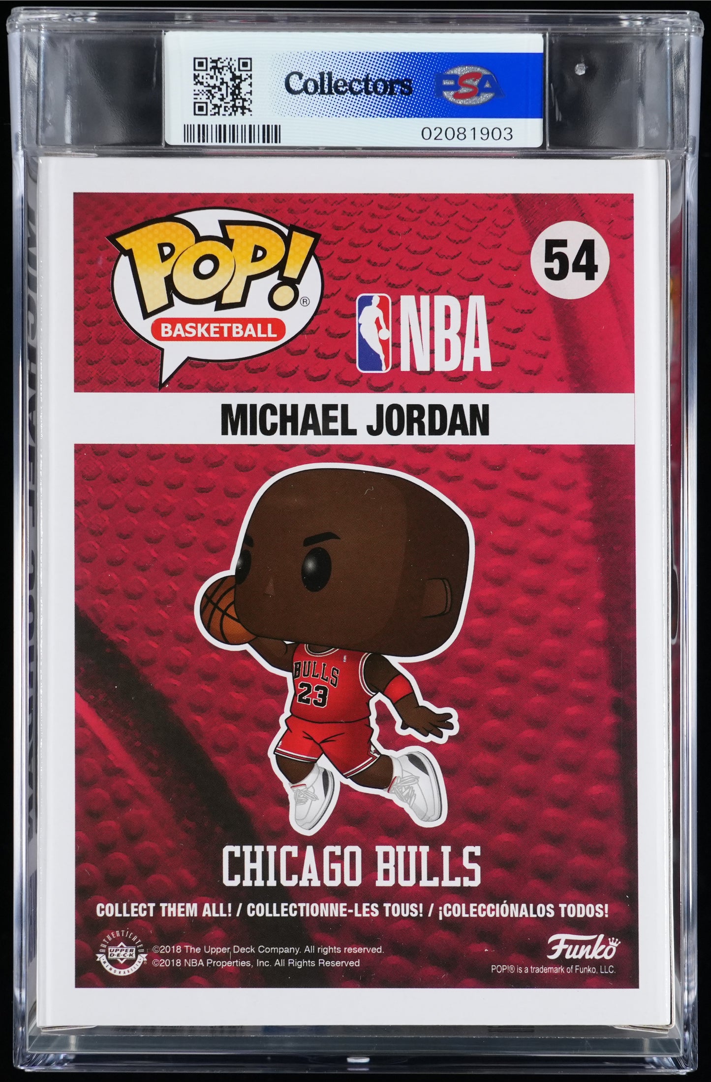 Funko POP! Basketball 54 Michael Jordan PSA GEM MINT 10