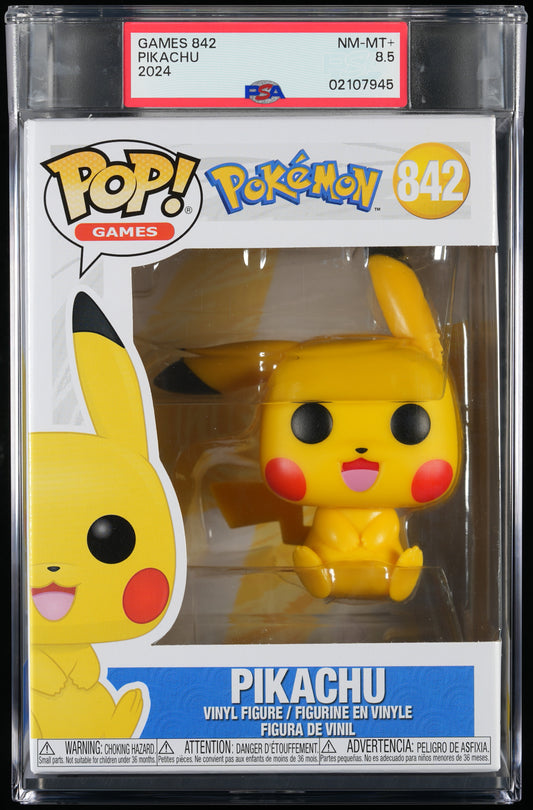 Funko POP! Pokemon 842 Pikachu PSA NEAR MINT + 8.5