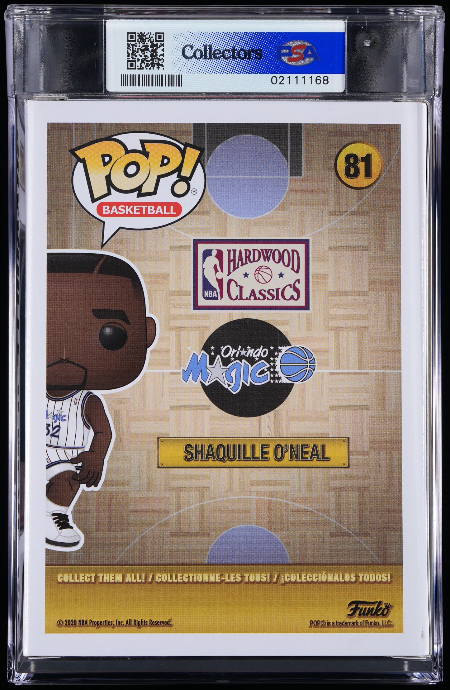 Funko POP! Basketball 81 Shaquille O'Neal PSA MINT 9