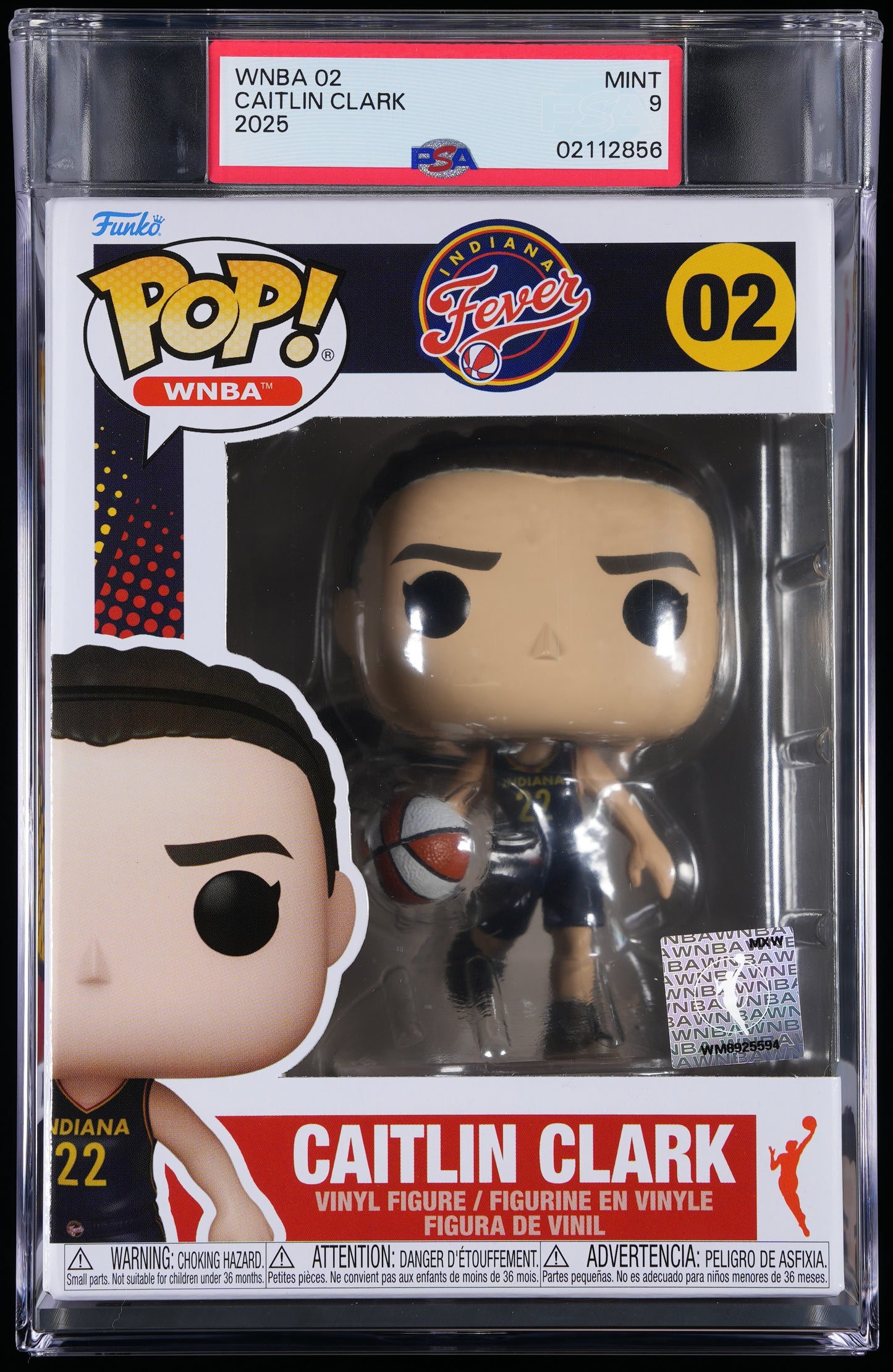 Funko POP! WNBA 02 Caitlin Clark PSA MINT 9