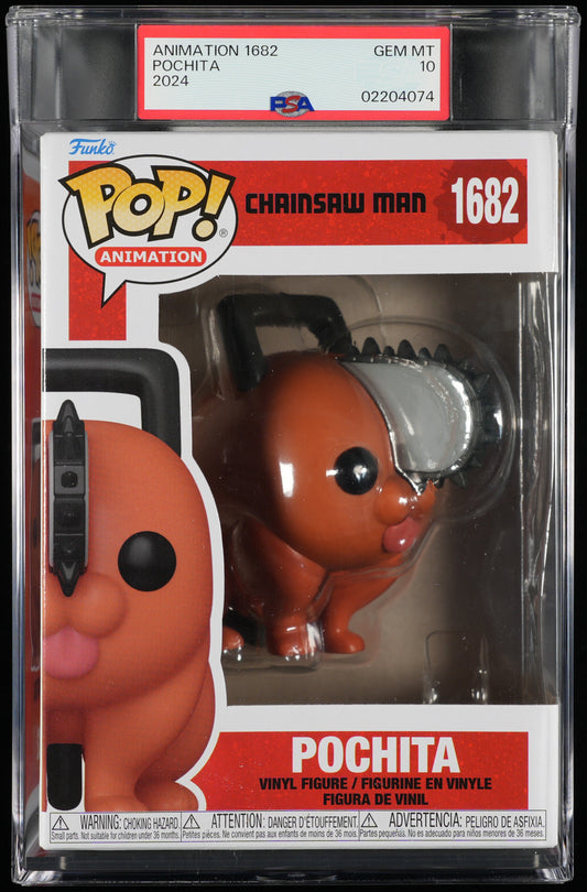 Funko POP! Animation 1682 Pochita PSA GEM MINT 10