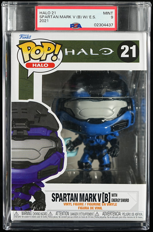 Funko POP! Halo 21 Spartan Mark V (B) w/ E.S. PSA MINT 9
