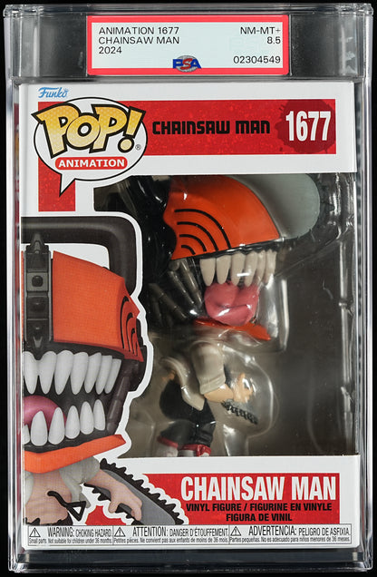 Funko POP! Animation 1677 Chainsaw Man PSA NEAR MINT + 8.5