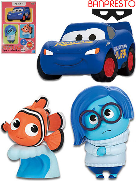 Banpresto Pixar Fest Figure Collection Vol 10 Set - Sadness, Nemo, Lightning McQueen