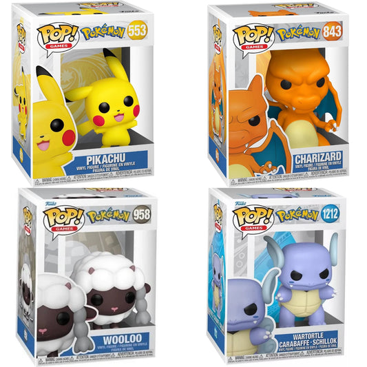 NEW Funko POP! Pokemon Bundle! Pikachu, Charizard, Wartortle, & Wooloo!