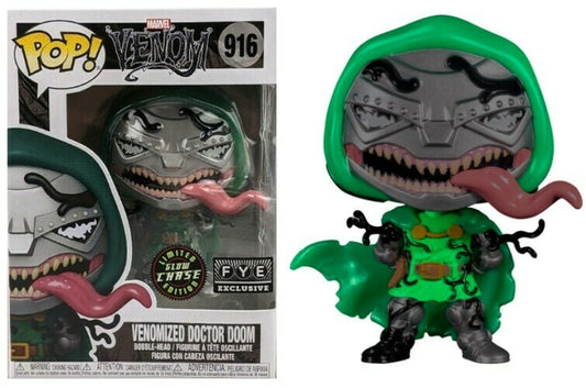 Funko POP! Marvel CHASE Venomized Doctor Doom #916 [Glows in the Dark] FYE Exclusive