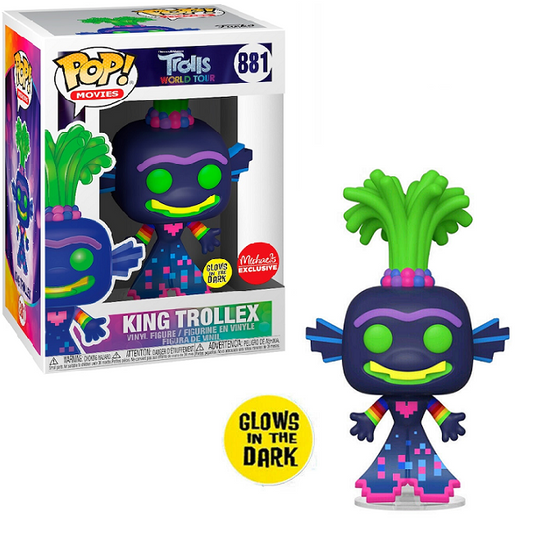 Funko POP! Movies Trolls World Tour King Trollex #881 [Glows in the Dark] Exclusive
