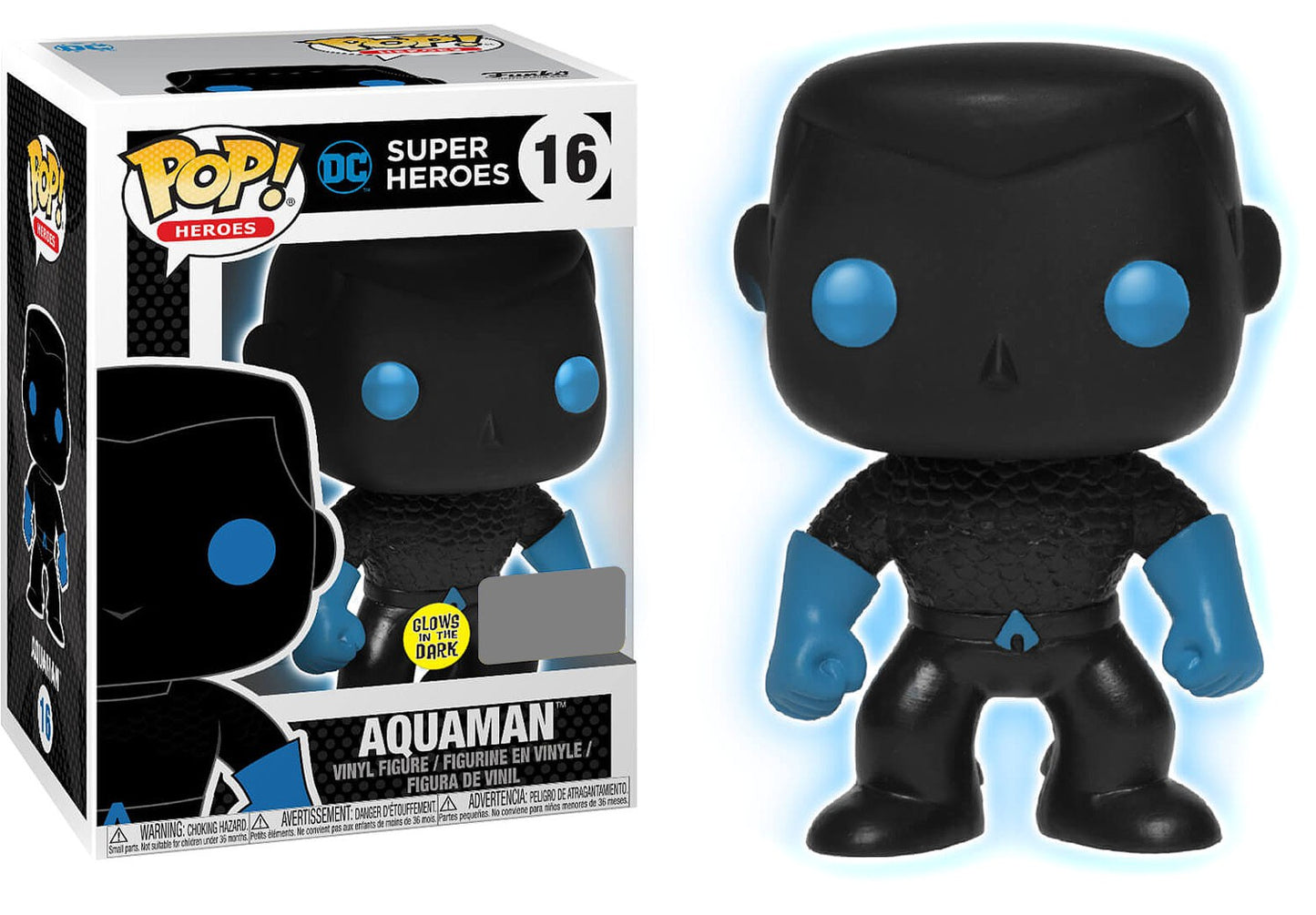 Funko POP! Heroes DC Super Heroes Aquaman #16 [Silouette, Glows in the Dark] EE Exclusive