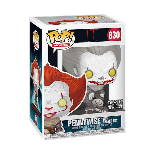 Funko POP! Movies IT Chapter 2 Pennywise with Beaver Hat #830 [Black and White] Exclusive