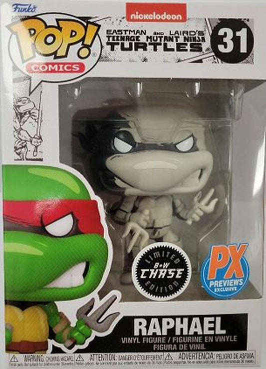 Funko POP! Comics CHASE Teenage Mutant Ninja Turtles Raphael #31 [Black and White] Exclusive