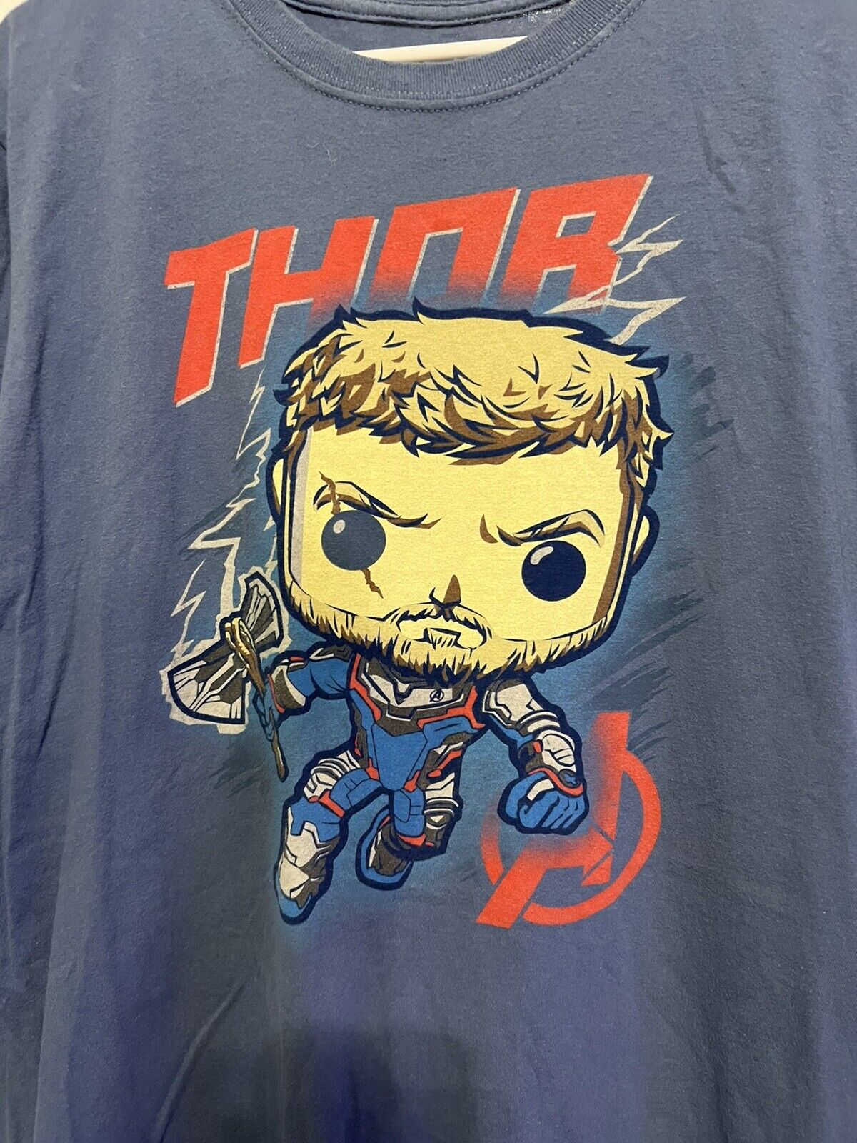 Funko POP! Tees Marvel Avengers End Game Thor T-shirt (Blue) Size M