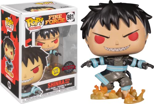 Funko POP! Animation Fire Force Shinra with Fire #981 [Glows in the Dark] Exclusive