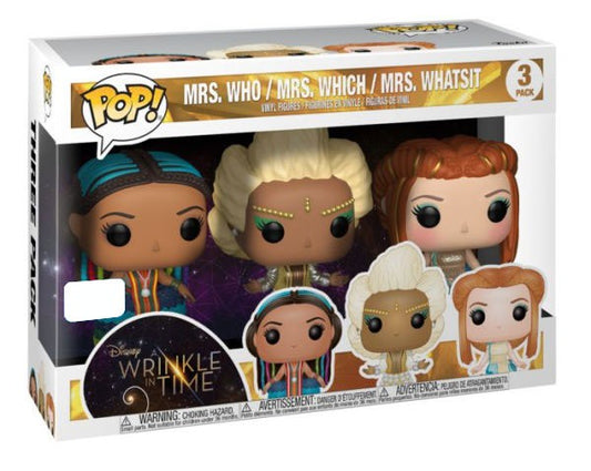 Funko POP! Disney A Wrinkle In Time Mrs Who Mrs Which & Mrs Whatsit Us Exclusive BN Exclusive