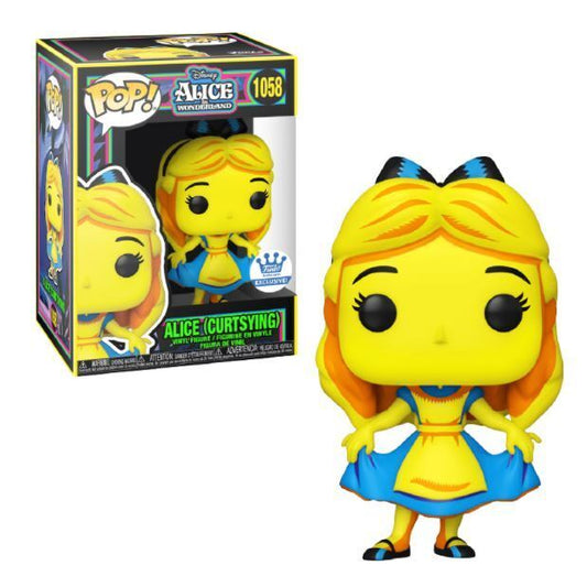 Funko POP! Disney Alice in Wonderland - Alice (Curtsying) #1058 [Black Light] Funko Shop Exclusive